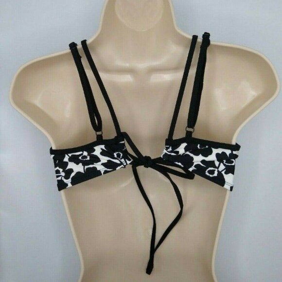 Hobie Bikini Swim Top High Neck Halter Floral Sz M - Picture 3 of 10